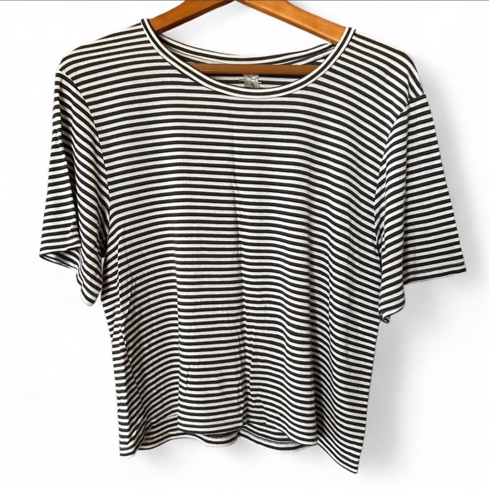 Classic Black and White Striped Women's Top